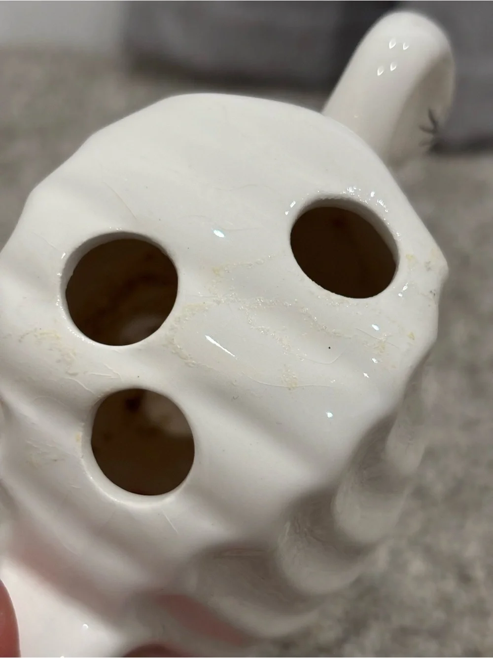 Vintage White Ceramic Swan Toothbrush Holder Bathroom Decor Cottage Core Country